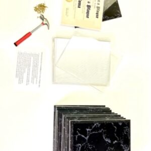 Bulk Black Marble Plaque Kit with Clear Acrylic