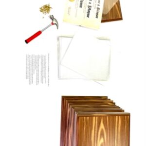 Bulk Walnut Plaque Kit with Clear Acrylic