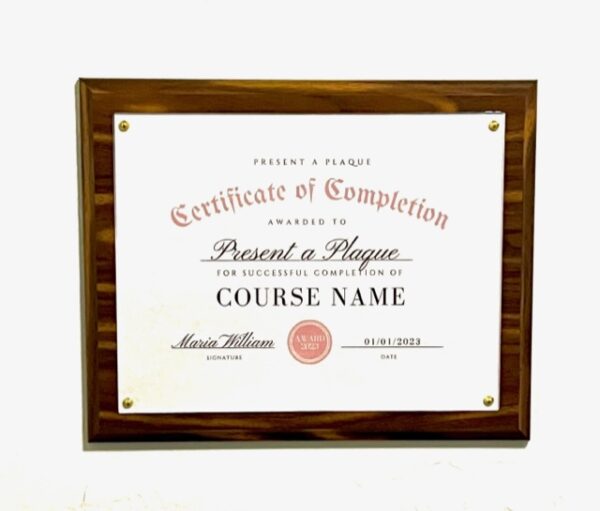 Walnut Plaque Kit with Clear Acrylic - Landscape